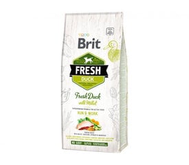 Brit Fresh Duck with Millet Active Run&Work сухой корм для активных собак, 2,5 кг цена и информация | Сухой корм для собак | kaup24.ee