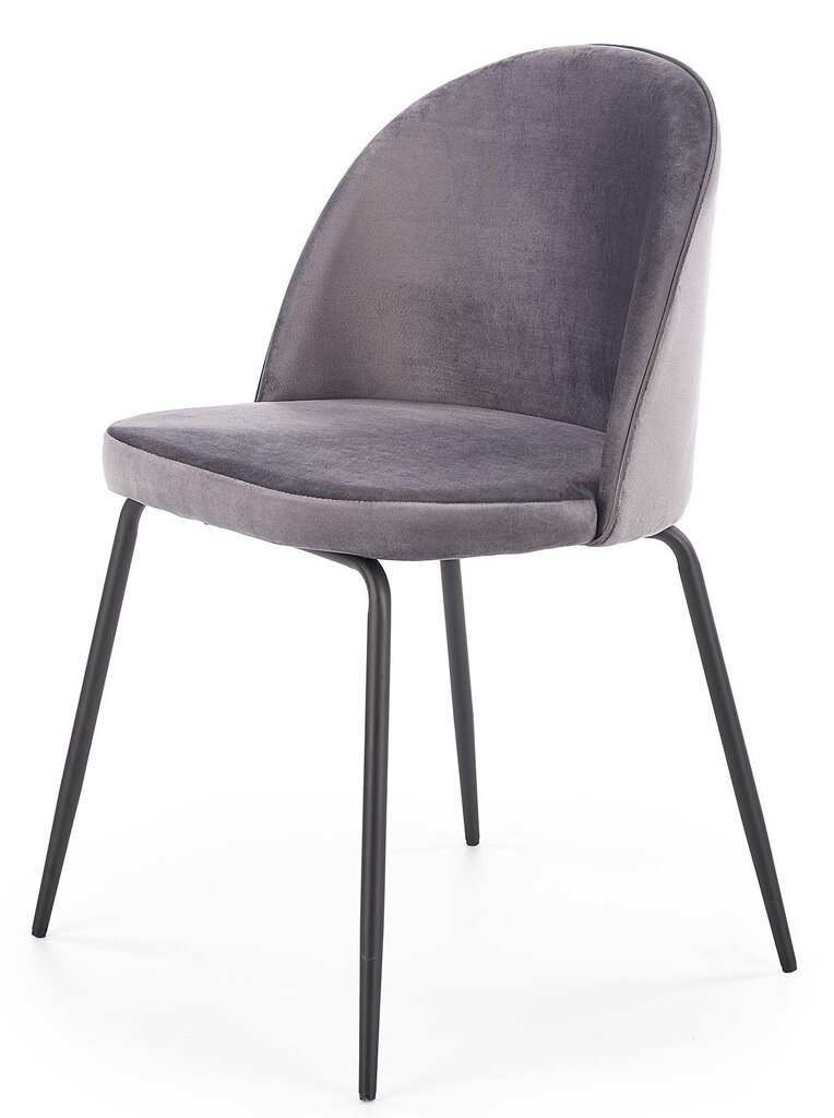 2-tooli komplekt K314, hall/must hind ja info | Söögilaua toolid, köögitoolid | kaup24.ee