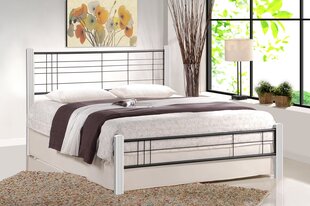 Кровать Halmar Viera, 160х200 см белая/черная цена и информация | Кровати | kaup24.ee