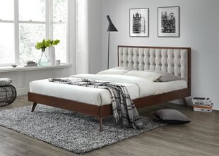 Кровать Halmar Solomo, 160 х 200 см, коричневый / бежевый цвет цена и информация | Кровати | kaup24.ee