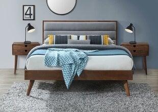 Кровать Halmar Orlando, 160х200 см, коричневая/серая цена и информация | Кровати | kaup24.ee
