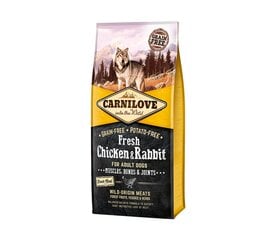 Carnilove Fresh Chicken&Rabbit Adult беззерновой, сухой корм для собакs, 1,5 кг цена и информация | Сухой корм для собак | kaup24.ee