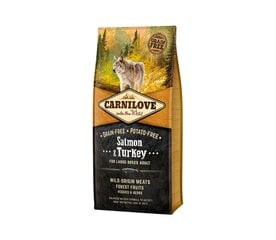 Carnilove Salmon&Turkey Large Breed Adult беззерновой сухой корм для собак крупных пород, 1,5 кг цена и информация | Сухой корм для собак | kaup24.ee