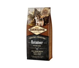 Carnilove Reindeer for Adult беззерновой, сухой корм для собакs, 1,5 кг цена и информация | Сухой корм для собак | kaup24.ee