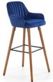 Барный стул Halmar H93, синий / цвет дуба