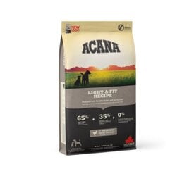 Acana Light & Fit Dog teraviljavaba kuivtoit ülekaalulistele koertele, 11,4 kg hind ja info | Kuivtoit koertele | kaup24.ee