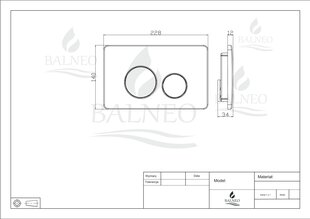 OXO WC loputusplaat must цена и информация | Детали для унитазов, биде | kaup24.ee