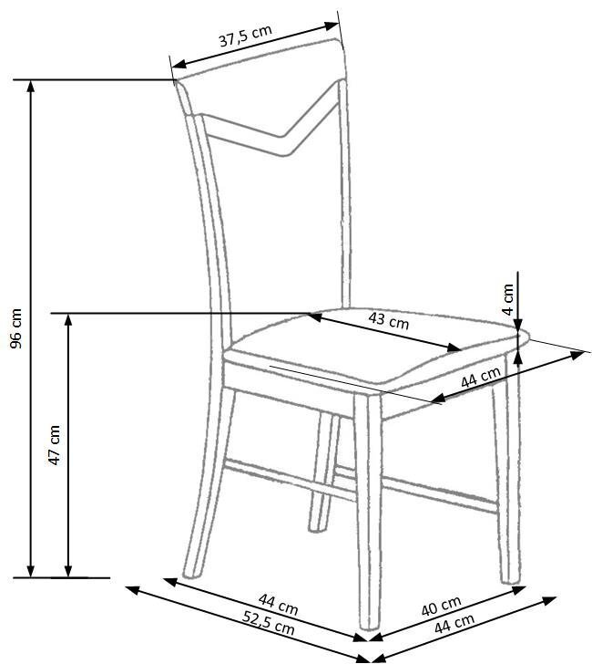 2-tooli komplekt Citrone, tamm/hall цена и информация | Söögitoolid, baaritoolid | kaup24.ee