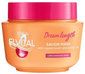 Taastav juuksemask L'Oreal Paris Elvital Dream Length 300 ml цена и информация | Маски, масла, сыворотки | kaup24.ee