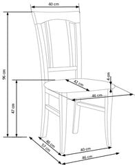 2-tooli komplekt Konrad, tamm/beež hind ja info | Söögilaua toolid, köögitoolid | kaup24.ee