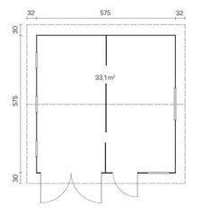 Puidust Garaaž Mikkeli, 70 mm hind ja info | Kuurid ja aiamajad | kaup24.ee