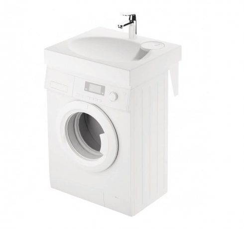 Valamu PAA Claro Mini 60x50 cm, paigaldatav pesumasinale hind ja info | Kraanikausid, valamud | kaup24.ee