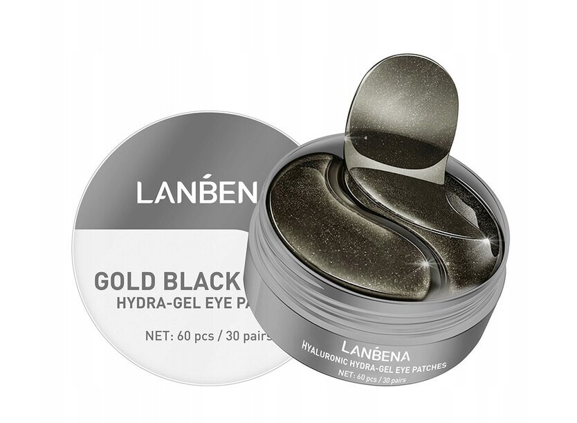 Lanbena Gold Black Pearl 60 tk. geelilehed silmade all + geelkaka huultele Pilaten hind ja info | Näomaskid, silmamaskid | kaup24.ee