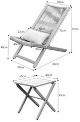 CHILL SAND terrassimööbli komplekt, lamamistoolid ja laud цена и информация | Комплекты уличной мебели | kaup24.ee