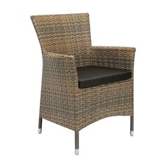 Стул WICKER-1 61x58xH86cм, капучино цена и информация | Садовые стулья, кресла, пуфы | kaup24.ee