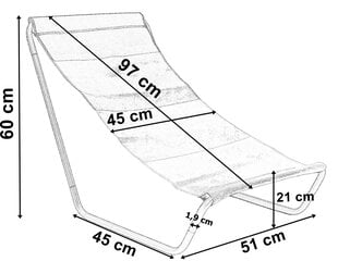 OLEK kokkupandav turistide rannalamamistool - kollane цена и информация | Шезлонги | kaup24.ee