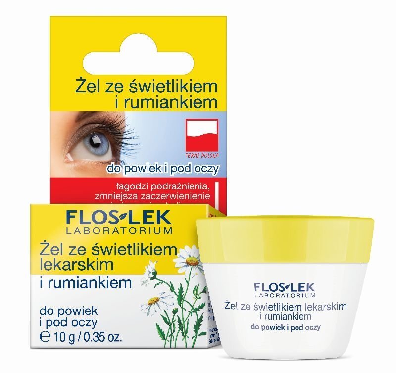 Silmageel aas-silmarohu ja kummeliga Floslek 10 ml hind ja info | Silmakreemid, seerumid | kaup24.ee