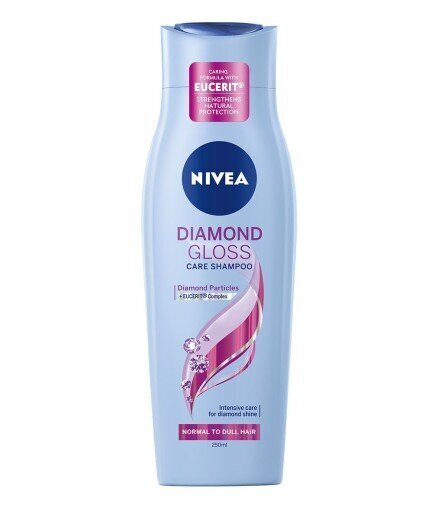 Läiget andev juuste šampoon Nivea Diamond Gloss 250 ml цена и информация | Šampoonid | kaup24.ee