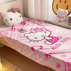 'Hello Kitty Kawaii Cartoon kassiroosa tekk täiskasvanutele Pehme ja hubane flanellist fliisist tekk, sile ja soe plüüsist diivanitekk 139,7 cm X 101,6 cm [litsentsitud]' hind ja info | Voodikatted, pleedid | kaup24.ee