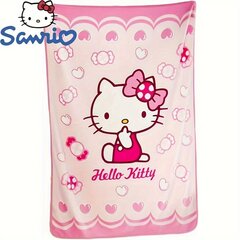 'Hello Kitty Kawaii Cartoon kassiroosa tekk täiskasvanutele Pehme ja hubane flanellist fliisist tekk, sile ja soe plüüsist diivanitekk 139,7 cm X 101,6 cm [litsentsitud]' hind ja info | Voodikatted, pleedid | kaup24.ee