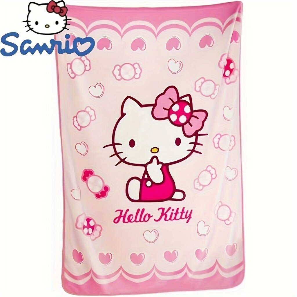 'Hello Kitty Kawaii Cartoon kassiroosa tekk täiskasvanutele Pehme ja hubane flanellist fliisist tekk, sile ja soe plüüsist diivanitekk 139,7 cm X 101,6 cm [litsentsitud]' цена и информация | Voodikatted, pleedid | kaup24.ee