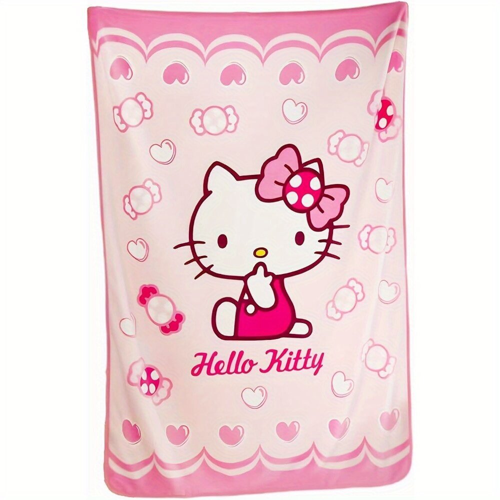 'Hello Kitty Kawaii Cartoon kassiroosa tekk täiskasvanutele Pehme ja hubane flanellist fliisist tekk, sile ja soe plüüsist diivanitekk 139,7 cm X 101,6 cm [litsentsitud]' цена и информация | Voodikatted, pleedid | kaup24.ee