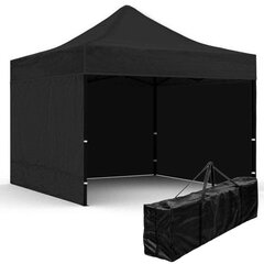 Ekspressostupaviljon 3x3 m 3 seinad mustad hind ja info | Telgid | kaup24.ee