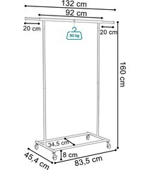 Kroomitud Tahir ratastel seisev riidepuu цена и информация | Вешалки для одежды | kaup24.ee