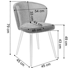 KROSBY Beež velvetist tool цена и информация | Стулья для кухни и столовой | kaup24.ee