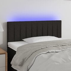 LED-voodipeats, must, 80x5x78/88 cm, kangas цена и информация | Кровати | kaup24.ee