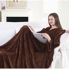 Pleed varrukatega Lazy Brown, 150x180 cm цена и информация | Покрывала, пледы | kaup24.ee