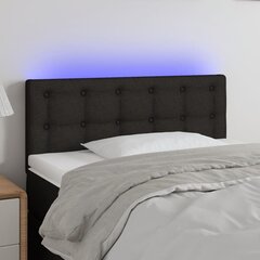 LED-voodipeats, must, 80x5x78/88 cm, kangas цена и информация | Кровати | kaup24.ee