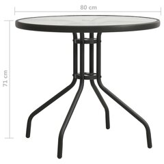 bistroolaud, antratsiithall, Ø 80 x 71 cm, teras цена и информация | Садовые столы и столики | kaup24.ee