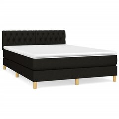 Кровать vidaXL, 140х200 см, черный цена и информация | Кровати | kaup24.ee