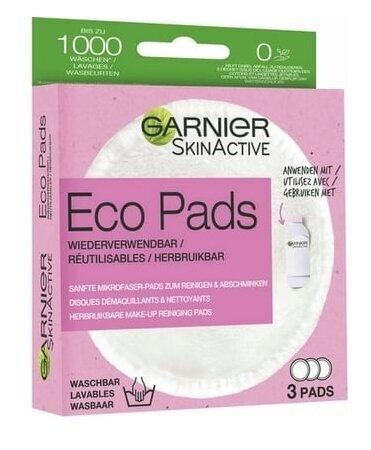 Garnier, Eco puhastuspadjad, 3tk (TOODE SAKSAMAALT) цена и информация | Näopuhastusvahendid | kaup24.ee