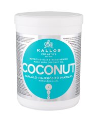 Tugevdav juuksemask Kallos Cosmetics KJMN Nutritive-Hair koos kookosõliga 1000 ml hind ja info | Kallos Kosmeetika, parfüümid | kaup24.ee