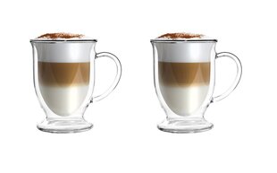 Vialli Design чашки для latte с двойными стеклянными стенками Amo, 250 мл, 2 шт. цена и информация | Стаканы, фужеры, кувшины | kaup24.ee