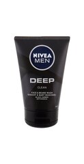 Näo ja habeme puhastusgeel meestele Nivea Man Deep 100 ml hind ja info | Näopuhastusvahendid | kaup24.ee