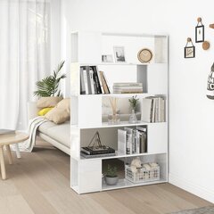 raamaturiiul/ruumijagaja, kõrgläikega valge, tehispuit цена и информация | Полки | kaup24.ee