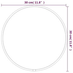 seinapeegel, must, Ø 30 cm, ümmargune цена и информация | Зеркала | kaup24.ee