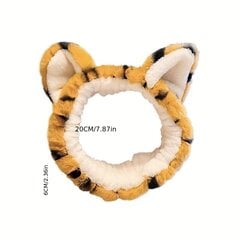 'Halloween Bow Hair Band Tiger Pattern Plush Hair Band Wash Makeup Hair Band Armas väikese tiigri juuksepael koos kassikõrvade pestavate juukseklambritega.' hind ja info | Juuste aksessuaarid | kaup24.ee