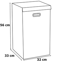 Tekstiilist pesukorv 60l kaanega Eger antratsiit цена и информация | Ящики для вещей | kaup24.ee