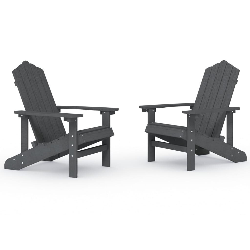 Garden Adirondack toolid, 2 tk., antratsiitvärvi, HDPE цена и информация | Aiatoolid | kaup24.ee