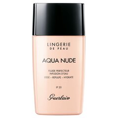 Жидкая тональная основа Guerlain Lingerie de Peau Aqua Nude Perfecteur SPF 20 30 мл, 01N Very Light цена и информация | Пудры, базы под макияж | kaup24.ee