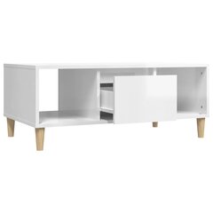 kohvilaud, kõrgläikega valge, 90x50x36,5 cm, tehispuit hind ja info | Diivanilauad | kaup24.ee