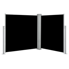 lahtitõmmatav külgsein, must, 140 x 600 cm hind ja info | Päikesevarjud, markiisid ja alused | kaup24.ee