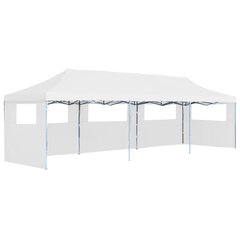 kokkupandav pop-up peotelk 5 külgseinaga 291 x 870 x 315 cm, valge hind ja info | Varikatused ja aiapaviljonid | kaup24.ee