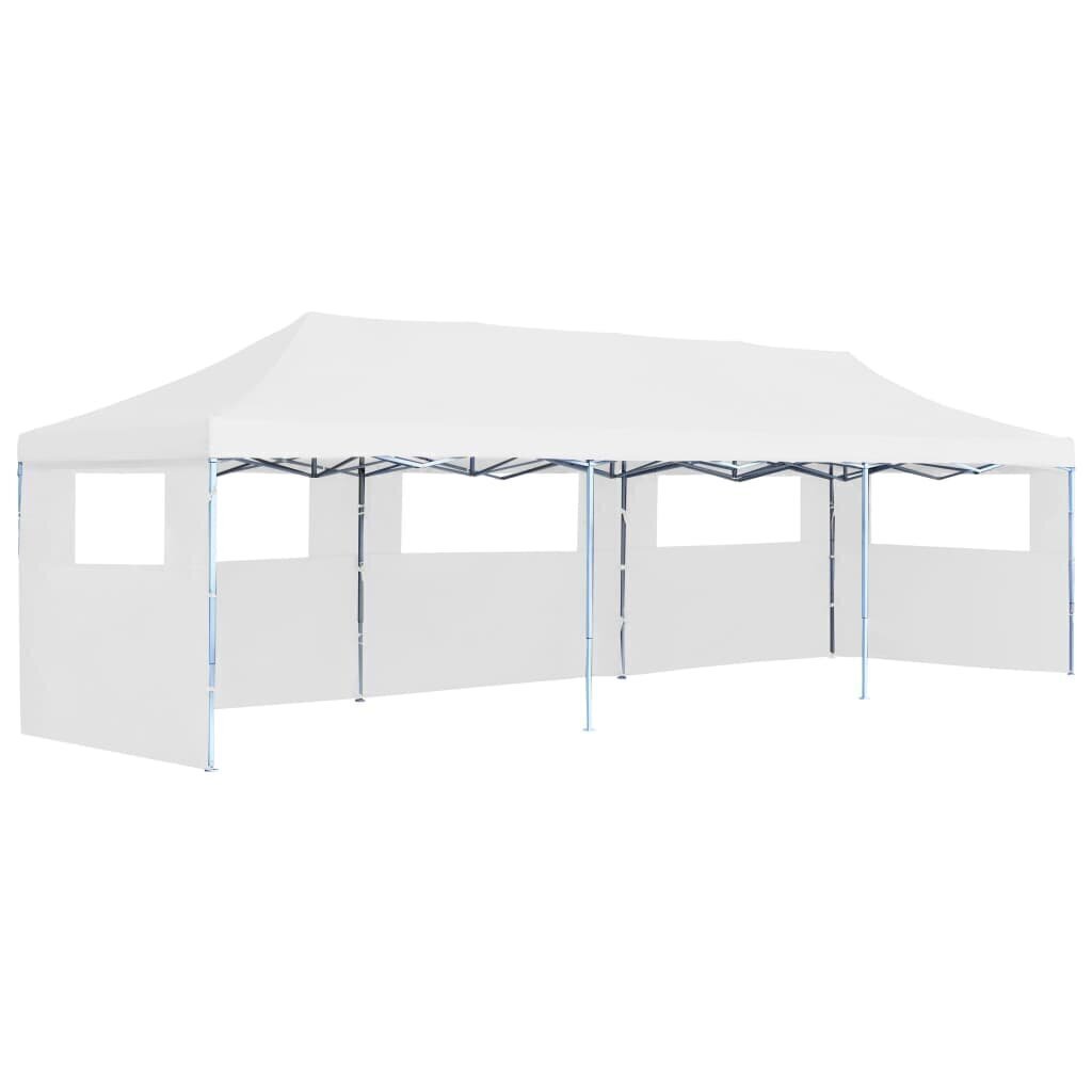 kokkupandav pop-up peotelk 5 külgseinaga 291 x 870 x 315 cm, valge цена и информация | Varikatused ja aiapaviljonid | kaup24.ee