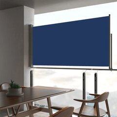 lahtitõmmatav terrassi külgsein, 80 x 300 cm, sinine цена и информация | Зонты, маркизы, стойки | kaup24.ee