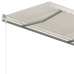 automaatne sissetõmmatav varikatus 300 x 250 cm, kreemjas цена и информация | Зонты, маркизы, стойки | kaup24.ee